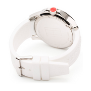 Tommy Hilfiger Sport Black Dial White Rubber Strap Watch for Men - 1790986