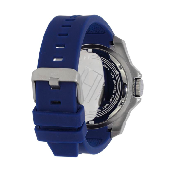 Tommy Hilfiger Windsurf White Dial Blue Rubber Strap Watch for Men