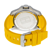 Tommy Hilfiger Windsurf White Dial Yellow Rubber Strap Watch for Men - 1791115