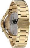 Tommy Hilfiger Luke Chronograph Quartz White Dial Gold Steel Strap Watch for Men - 1791121