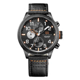 Tommy Hilfiger Trent Black Multifunction Black Dial Black Leather Strap Watch for Men - 1791136