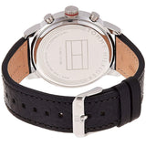 Tommy Hilfiger Jake Chronograph Black Dial Black Leather Strap Watch for Men - 1791232