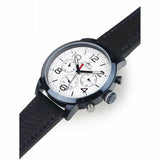 Tommy Hilfiger Jake Multi Function Quartz White Dial Black Leather Strap Watch for Men - 1791235