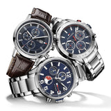 Tommy Hilfiger Jackson Chronograph Blue Dial Silver Steel Strap Watch for Men - 1791242