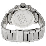 Tommy Hilfiger Jackson Quartz Black Dial Silver Steel Strap Watch for Men - 1791243