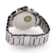 Tommy Hilfiger Jackson Quartz Black Dial Silver Steel Strap Watch for Men - 1791243