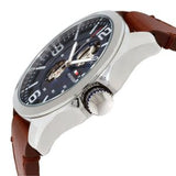 Tommy Hilfiger Bruce Analog Blue Dial Brown Leather Strap Watch for Men - 1791278