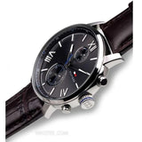 Tommy Hilfiger Alden Quartz Black Dial Brown Leather Strap Watch for Men - 1791309