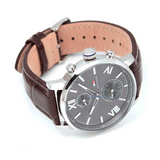 Tommy Hilfiger Alden Quartz Black Dial Brown Leather Strap Watch for Men - 1791309