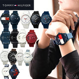 Tommy Hilfiger Denim Black Dial Black Rubber Strap Watch for Men - 1791326