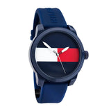 Tommy Hilfiger Denim Quartz Blue Dial Blue Rubber Strap Watch for Men - 1791322