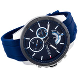 Tommy Hilfiger Decker Quartz Blue Dial Blue Rubber Strap Watch for Men - 1791350