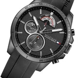 Tommy Hilfiger Decker Quartz Black Dial Black Rubber Strap Watch for Men - 1791352