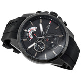 Tommy Hilfiger Decker Quartz Black Dial Black Rubber Strap Watch for Men - 1791352