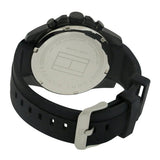 Tommy Hilfiger Decker Quartz Black Dial Black Rubber Strap Watch for Men - 1791352