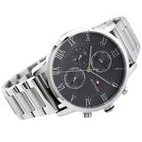 Tommy Hilfiger Kane Chronograph Quartz Grey Dial Silver Steel Strap Watch for Men - 1791397