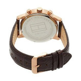 Tommy Hilfiger Kane Chronograph Quartz Blue Dial Brown Leather Strap Watch for Men - 1791399