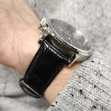 Tommy Hilfiger Kane Quartz Black Dial Black Leather Strap Watch for Men - 1791401