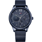 Tommy Hilfiger Damon Quartz Blue Dial Blue Mesh Bracelet Watch for Men - 1791421