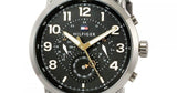 Tommy Hilfiger Briggs Black Dial Black Leather Strap Watch for Men - 1791426