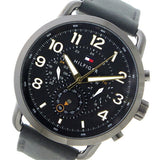 Tommy Hilfiger Briggs Black Dial Black Leather Strap Watch for Men - 1791426