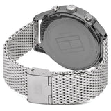 Tommy Hilfiger Chase Quartz Grey Dial Silver Mesh Bracelet Watch For Men - 1791484