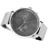 Tommy Hilfiger Chase Quartz Grey Dial Silver Mesh Bracelet Watch For Men - 1791484