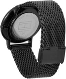 Tommy Hilfiger Brooklyn Black Dial Black Mesh Bracelet Watch for Men - 1791507