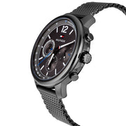 Tommy Hilfiger London Chronograph Grey Dial Grey Mesh Bracelet Watch for Men - 1791530