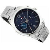 Tommy Hilfiger Deacan Blue Dial Silver Steel Strap Watch for Men - 1791551