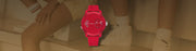 Tommy Hilfiger Denim Red Dial Red Rubber Strap Watch for Men - 1791557
