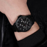 Tommy Hilfiger Austin Black Dial Black Leather Strap Watch for Men - 1791638