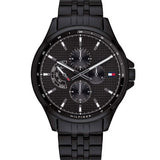 Tommy Hilfiger Shawn Quartz Black Dial Black Steel Strap Watch for Men - 1791611