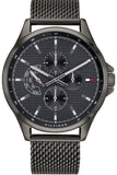 Tommy Hilfiger Shawn Chronograph Quartz Grey Dial Grey Mesh Bracelet Watch for Men - 1791613