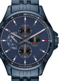 Tommy Hilfiger Shawn Quartz Blue Dial Blue Steel Strap Watch for Men - 1791618