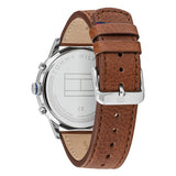 Tommy Hilfiger Kyle Multifunction Blue Dial Brown Leather Strap Watch for Men - 1791629