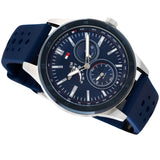 Tommy Hilfiger Austin Quartz Blue Dial Blue Rubber Strap Watch for Men - 1791635