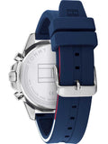 Tommy Hilfiger Mason Blue Dial Blue Rubber Strap Watch for Men - 1791791