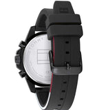 Tommy Hilfiger Mason Black Dial Black Rubber Strap Watch for Men - 1791793