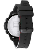 Tommy Hilfiger Mason Black Dial Black Rubber Strap Watch for Men - 1791793