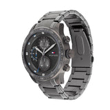 Tommy Hilfiger Trent Chronograph Grey Dial Grey Steel Strap Watch For Men - 1791806