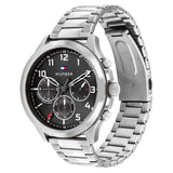 Tommy Hilfiger Asher Chronograph Black Dial Silver Steel Strap Watch For Men - 1791852