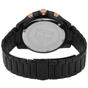 Tommy Hilfiger Aiden Chronograph Black Dial Black Steel Strap Watch For Men - 1791858