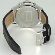Tommy Hilfiger Larson Chronograph Black Dial Black Leather Strap Watch For Men - 1791984