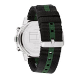 Tommy Hilfiger Troy Chronograph Green Dial Two Tone Nylon Strap Watch For Men - 1792107