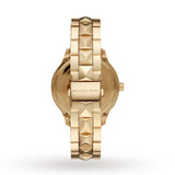 Michael Kors Runway Mercer Crystals Gold Dial Gold Steel Strap Watch For Women - MK6714