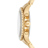 Michael Kors Everest Chronograph White Dial Gold Steel Strap Watch For Women - MK7212