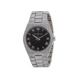 Michael Kors Channing Black Dial with Diamonds Silver Steel Strap Watch for Women - MK6089