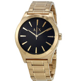 Armani Exchange Nico Analog Black Dial Gold Steel Strap Watch For Men - AX2328