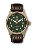 IWC Pilot's Watch Automatic Spitfire Green Dial Brown Leather Strap Watch for Men - IW326802